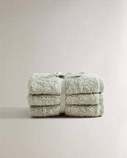 Zara Home - Набор хлопковых полотенец для рук (комплект из 3 предметов)), зеленый, 30х30 см
