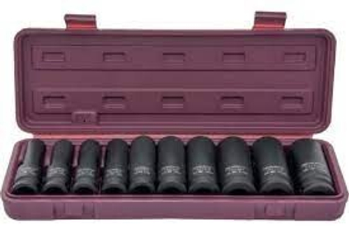 Набор головок 10 предм. (1/2) 10-24 мм глубокие (THORVIK)