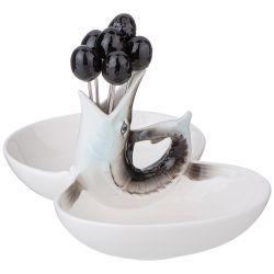 БЛЮДО LEFARD "ОСЁТР" 12,5*18*10 СМ, 6 ВИЛОЧЕК (КОР-24ШТ.)