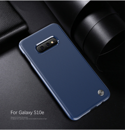 Чехол для Samsung Galaxy S10e цвет Blue (синий), серия Bevel от Caseport