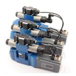 4WRTE10E50L-4X/6EG24ETK31/A1M - Пропорциональный быстродействующий распределитель с обратной связью по положению золотника и со встроенным усилителем (OBE), Ду10, A1 = ±10 В, номинальный расход 50 л/мин, схема E, каналы управления ET = X и Y - внутренние