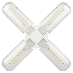 Фитолампа для растений светодиодная ЭРА FITO-36W-Rа90-E27-FOLD 4-х лепестковая полного спектра 36 Вт Е27