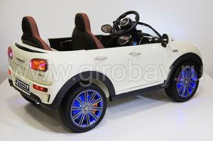 Детский электромобиль River Toys MiniCooper A222AA бежевый