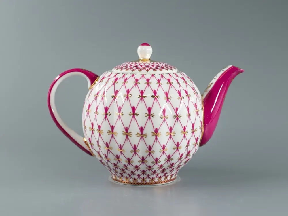 Чайник заварочный форма Тюльпан рисунок Сетка-Блюз 2 арт. 80.86209.00.1