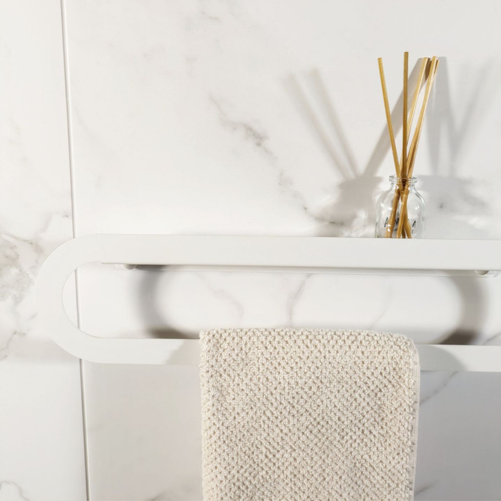 Держатель для полотенец MetaDec Oval 40см белый