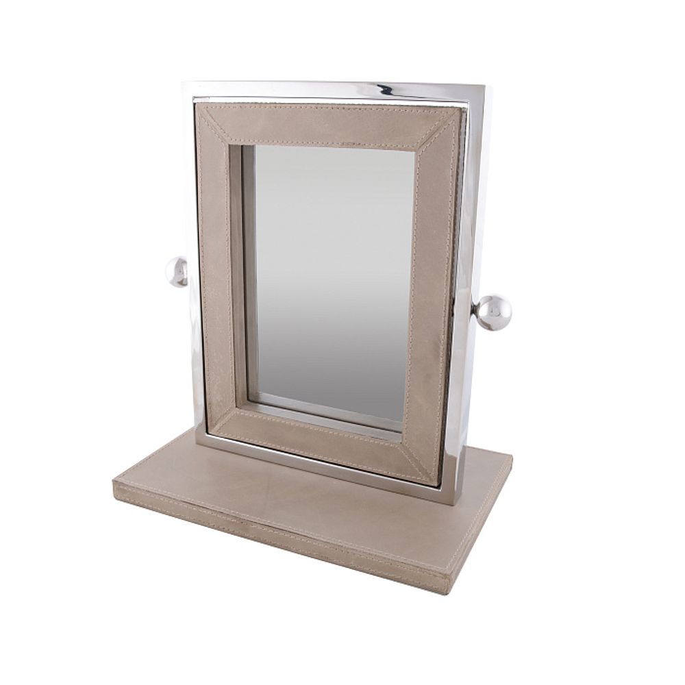 Зеркало настольное светло-коричневое