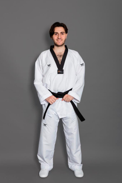 Добок WT Tusah EZ-Fit Lite Uniform Black V-neck Dan