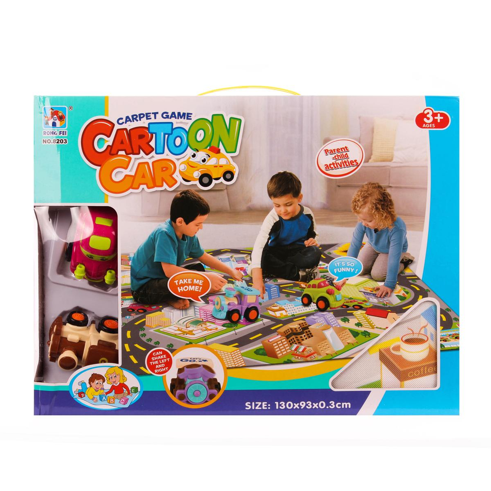 Игровой коврик с машинками, коробка 8203
