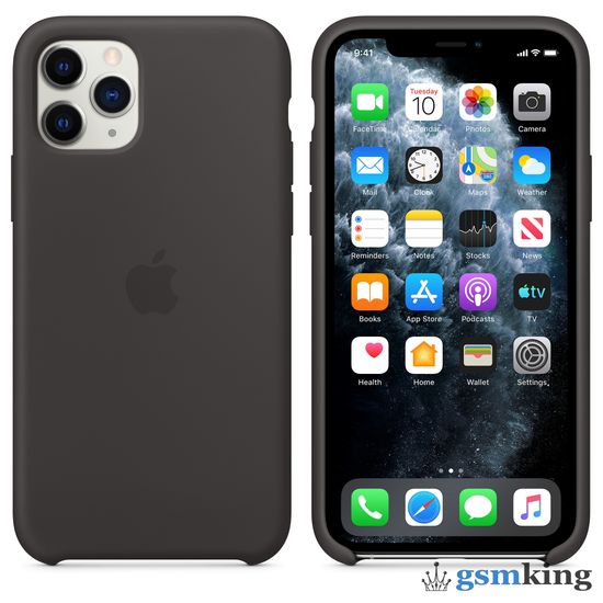 Apple Silicone Case iPhone 11 Pro Max Black (Чёрный)