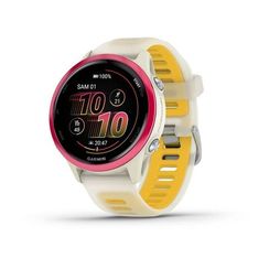Умные часы Garmin FORERUNNER 570 42mm Rasperry Bone/Mango Band