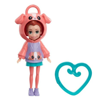 Polly Pocket - Кукла в розовой толстовке Подвеска HKW01