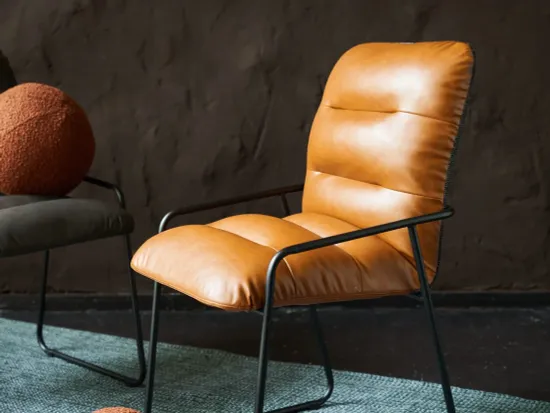 Cтул Brown Soft металлический коричневая экокожа