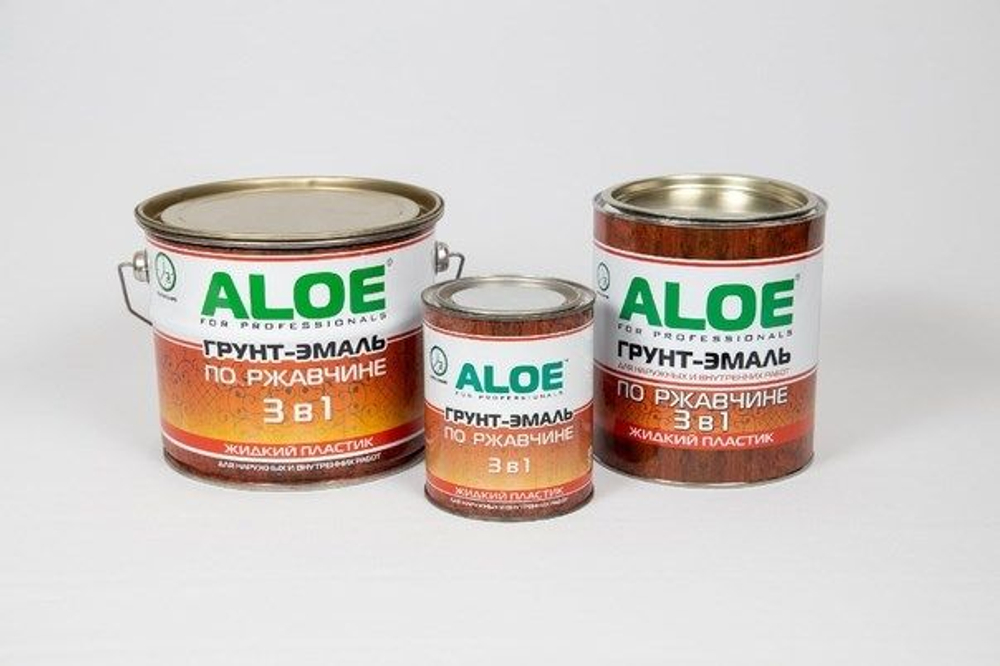 Грунт-эмаль "ALOE" по ржавчине 3 в 1 голубая 0.8 кг