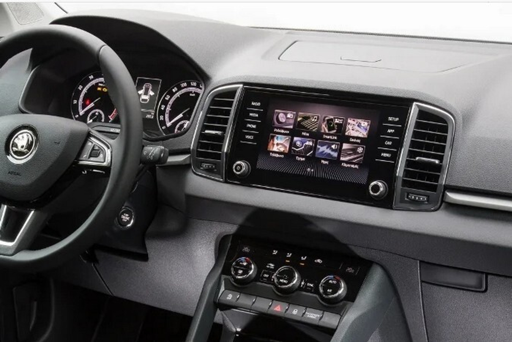 Навигационный блок для Skoda Karoq 2020+ - Carmedia DZ-218 на Android 9.0, 2Гб-32Гб, 4G-SIM