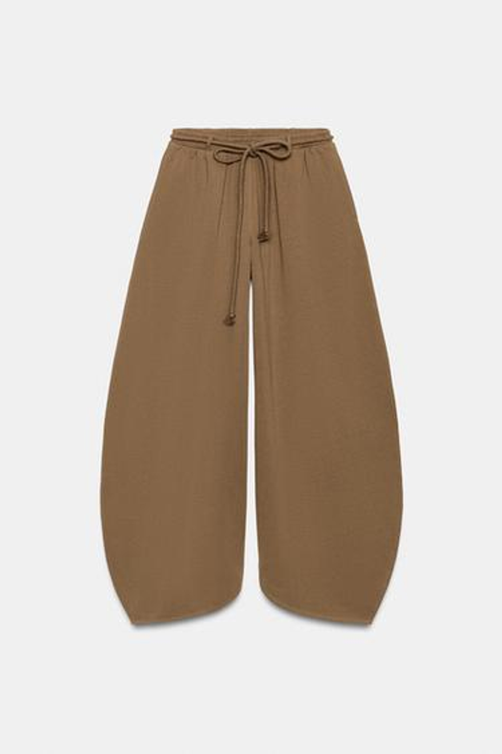 ZARA БРЮКИ BALLOON ИЗ ПЛОТНОГО ХЛОПКА, КАРАМЕЛЬНЫЙ