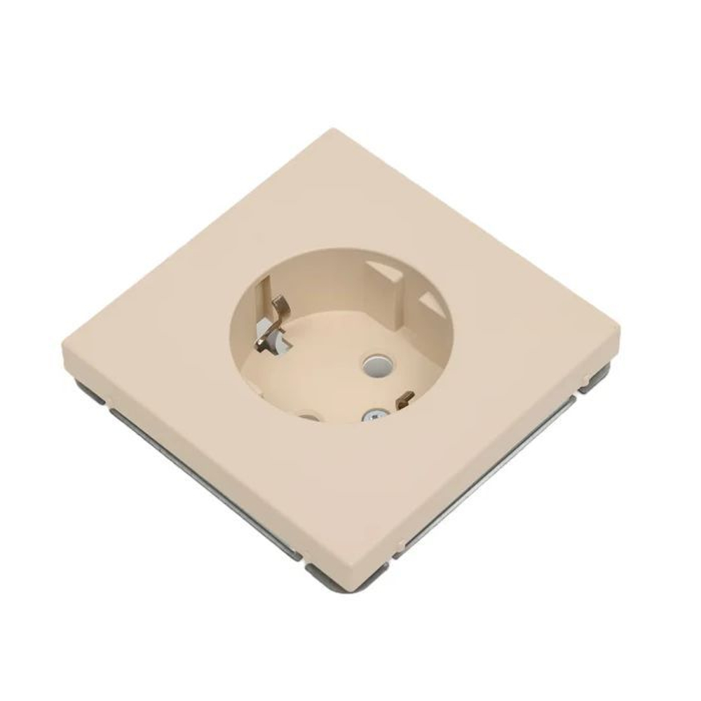 ArtGallery Песочный Розетка с заземлением, 16А, механизм, быстрозажим. клем. GAL001243S