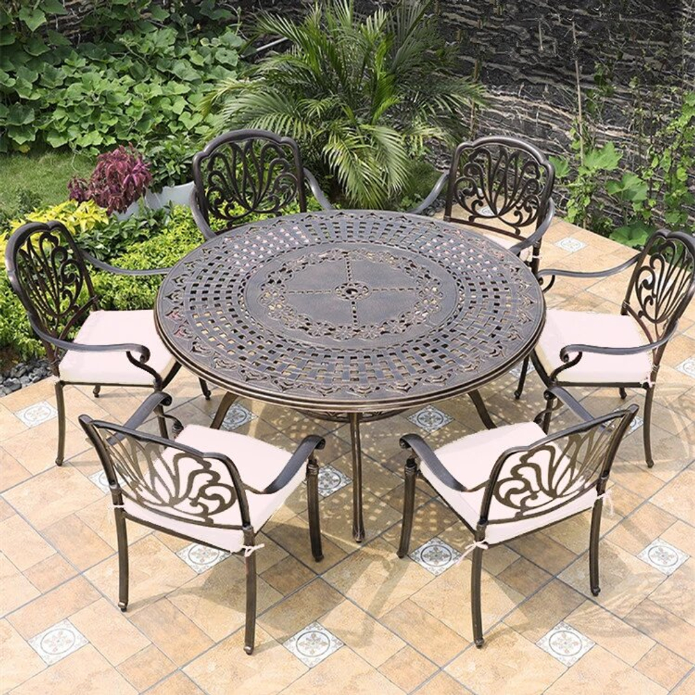 Садовая мебель из литого алюминия Patty 6, античная бронза