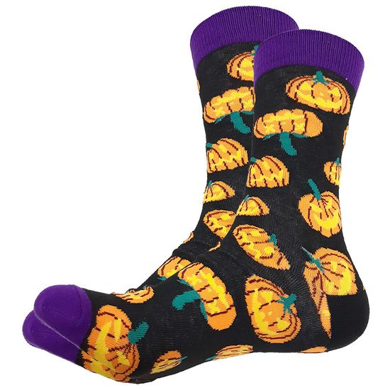 Носки Тыквочеринка, р-р 38-44 (лавандовый, черный)