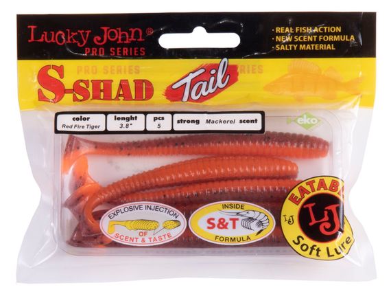 Виброхвосты съедобные LJ Pro Series S-SHAD TAIL 3.8in (9,6 см), цв. T48, 5 шт.