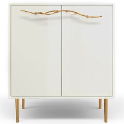 Комод Арт Колор Стайл Голд с 2 полками Белый опал