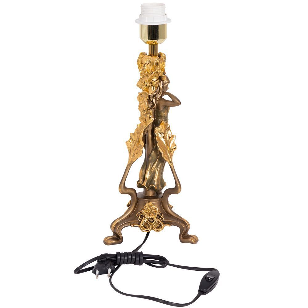 Настольная лампа Флора Бронза с абажуром Тюссо Vatican (Ватикан) Латте