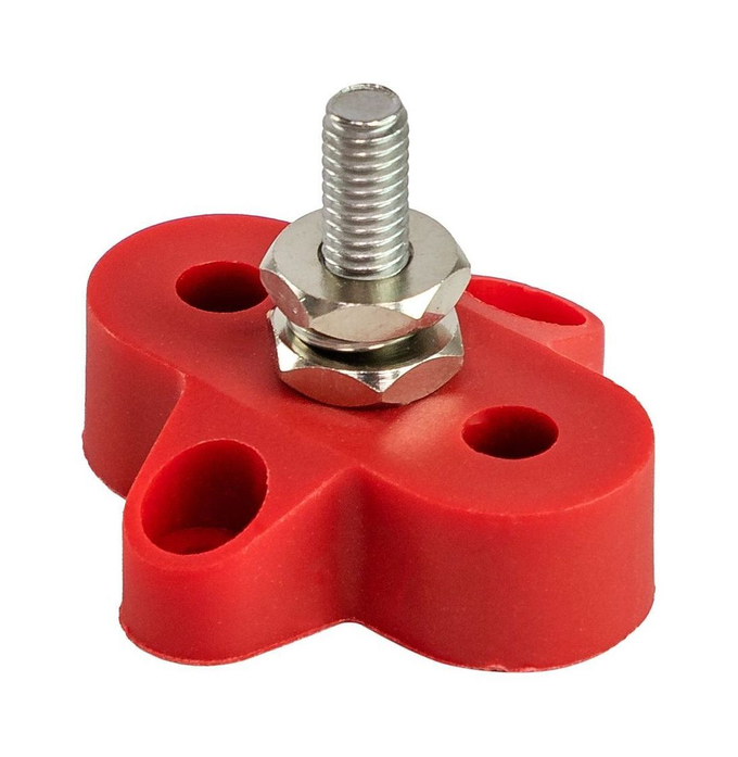 Клемма-штифт одинарная, M6, красная/красная