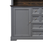 Буфет деревянный Лэйквью 155х41х202 см с подсветкой