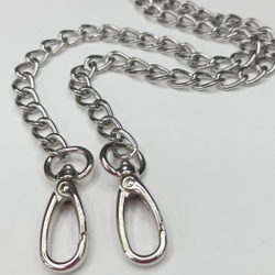 Ручка цепь с карабинами  Серебро 13*9