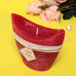 Свеча «Honey story» 13*13см цвет красный F-3007