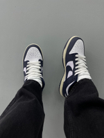 Кроссовки Nike Dunk Low #A5532 (бел.-син.)