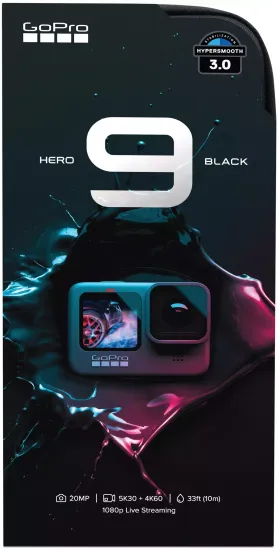 Экшн-камера GoPro HERO9 (CHDHX-901), 23.6МП, 5120x2160, 1720 мА·ч
