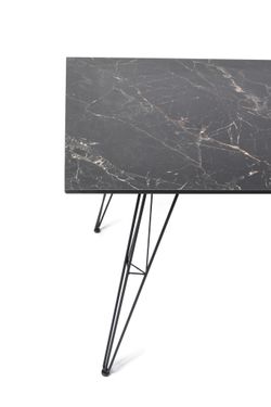 "Руссо" обеденный стол из HPL 150х80см, цвет "черный мрамор"