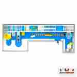 Плоская игровая зона «Волшебный Лес», 15×5,5×2,8 м