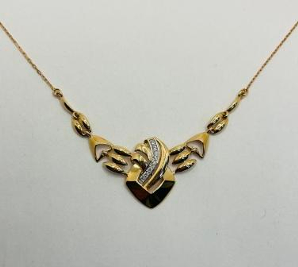 Колье из золота с фианитами