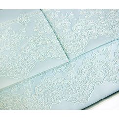 Постельное белье MINOSO бирюза с кружевом TIVOLYO HOME Турция
