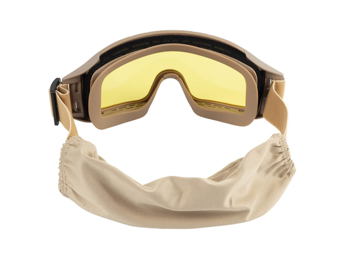 Маска стрелковая ShotTime Puma, защитная, хаки, линза жёлтая