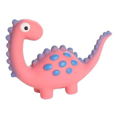 Игрушка для собак "Динозавр" L 7,7 см Д х 25 см Ш х 15 см В, латекс, розовый, Flamingo
