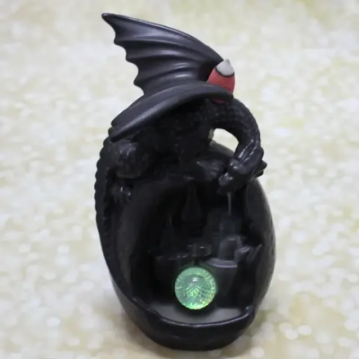 Подставка под стелющиеся благовония «Сказочный дракон» 10*9*19см с подсветкой