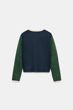 ZARА КАРДИГАН В СТИЛЕ КОЛОР-БЛОК, РАЗНОЦВЕТНЫЙ