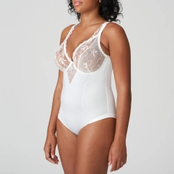 PRIMADONNA Боди с глубоким V-образным вырезом, белый