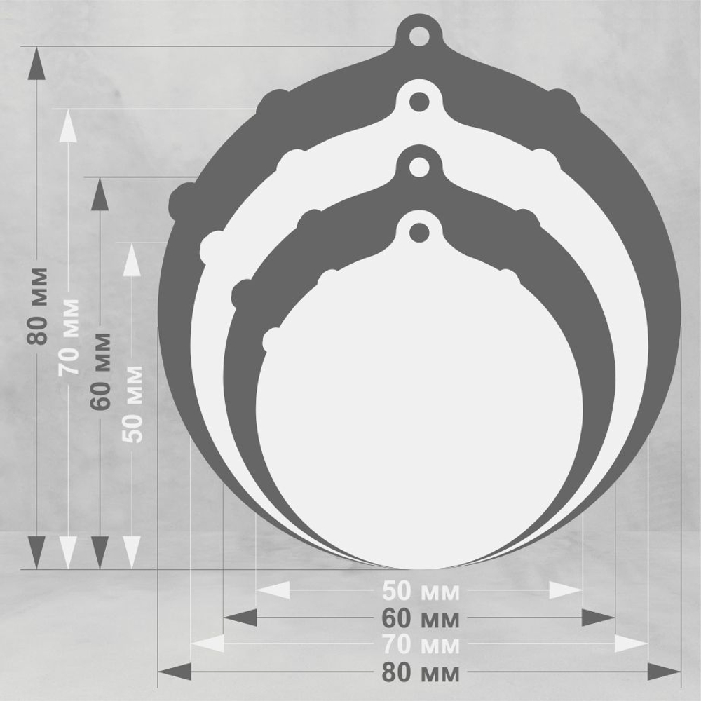 Акриловая медаль Бег 1770-050