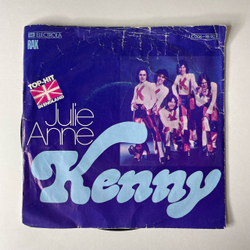 Винтажная виниловая пластинка 7 дюймов (маленькая пластинка) Kenny Julie Anne (Германия 1975)