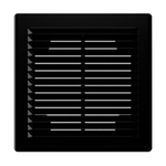 Решетка вентиляционная Р сетка разъемная 150х150 пластик Black ERA