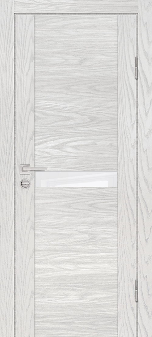 Дверь PSM-3 / Цвет Дуб скай бежевый / белоснежный лакобель / Двери PROFILO PORTE