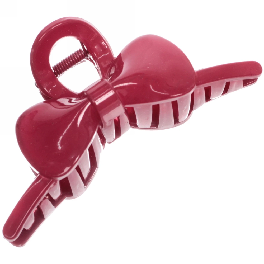 Заколка-краб для волос на блистере «Magic Gloss», бантик, микс 6 цветов, 11см