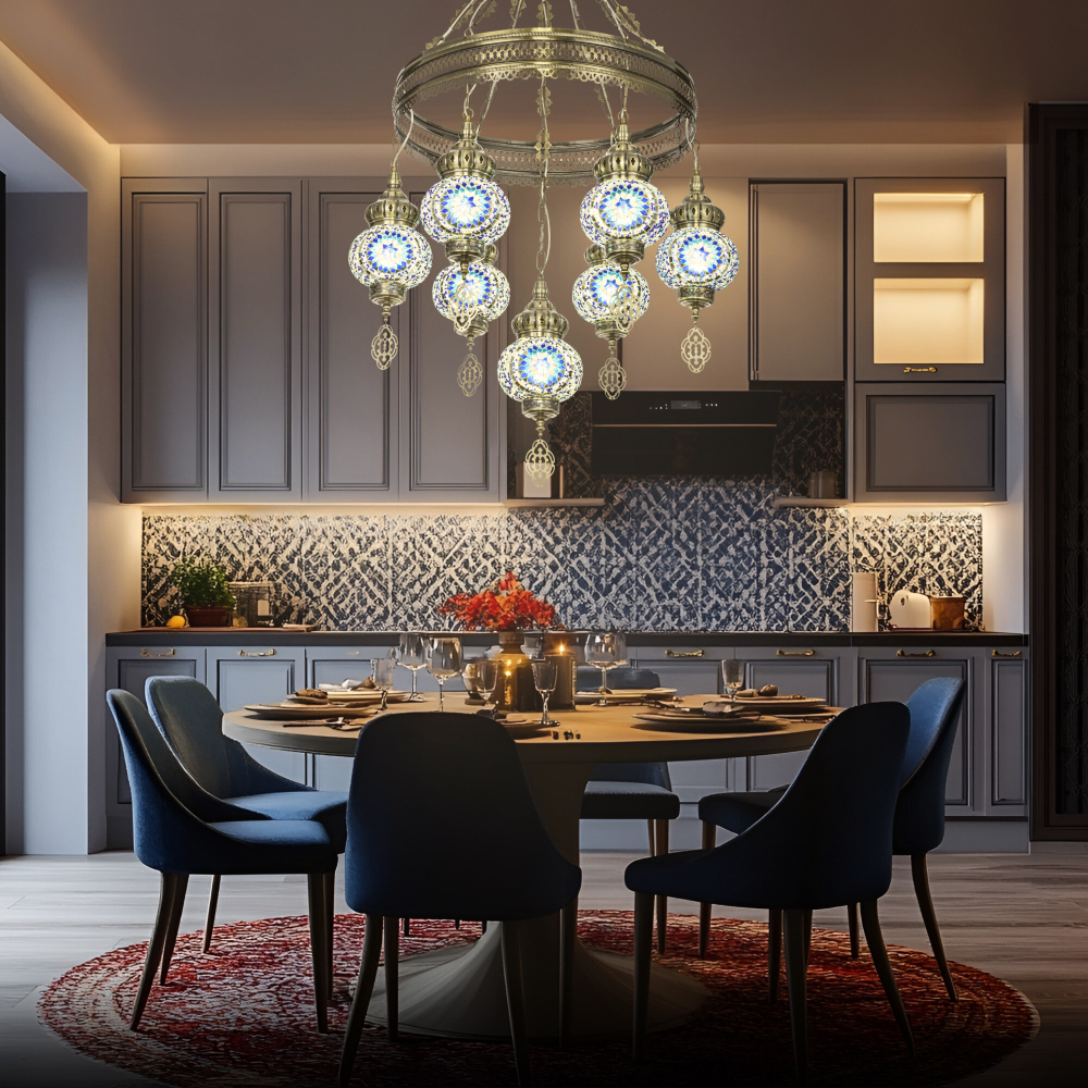 Citilux Каир CL419166 Люстра подвесная Мозаика Синяя