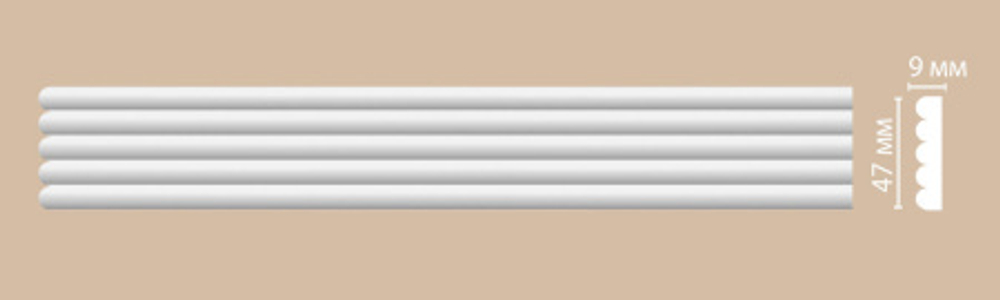 Молдинг гладкий Decomaster 97607 47х9х2400мм