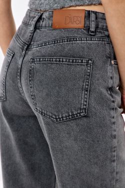 Джинсы wide leg серого цвета