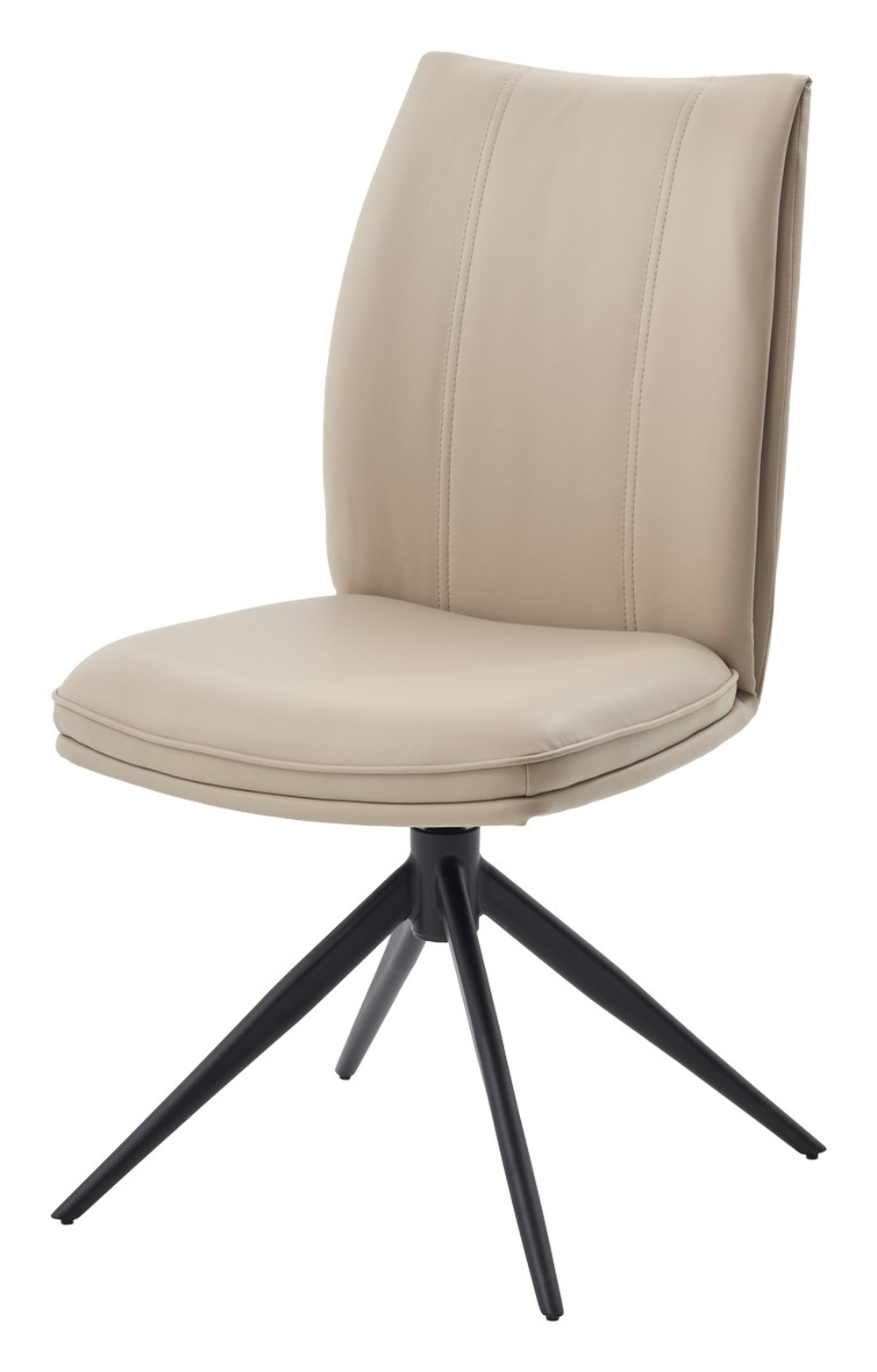 Стул М-City DISAUR Йохан (Yohan) поворотный на поворотный на 360 градусов, Hf017-02 Бежевый, Экокожа, Черный