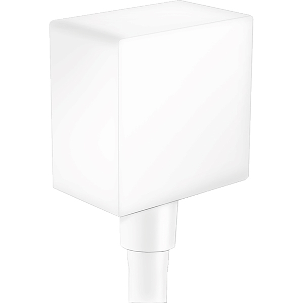Шланговое подсоединение Hansgrohe Fixfit Square 26455700 с клапаном обратного тока белое